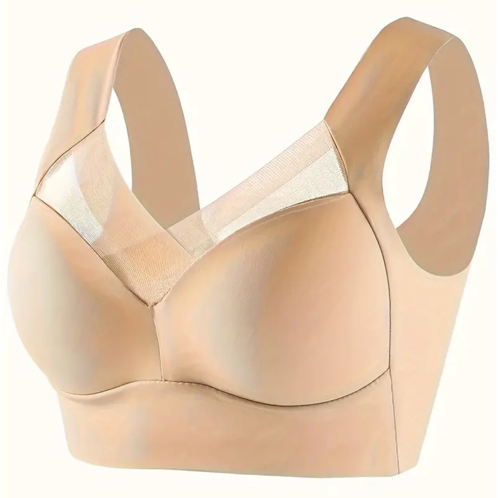 1 Full Coverage Wireless Bra with Contrast Lace Bra